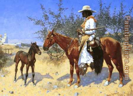 The Sentinel painting - Frederic Remington The Sentinel art painting